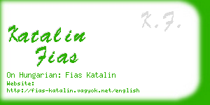 katalin fias business card